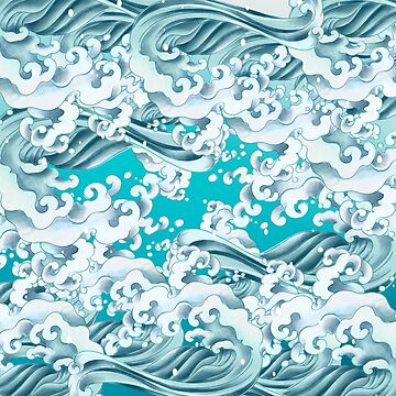 Vorschaubild zum Design The Great Wave Of Pug Pattern von Nice En