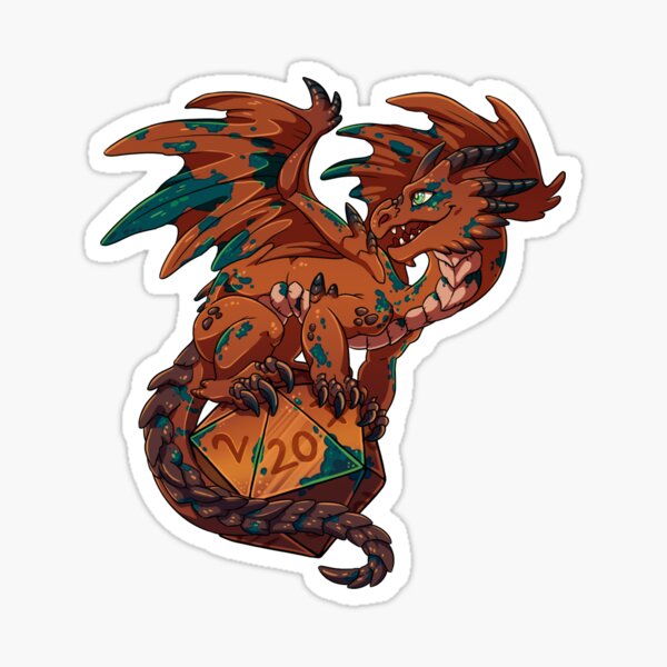 Copper Dragon Dice Guardian Sticker