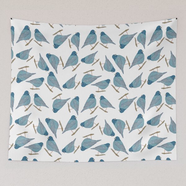 Item preview, Blue bird pattern design designed and sold by DeLislesRT.
