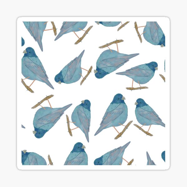 Item preview, Blue bird pattern design designed and sold by DeLislesRT.
