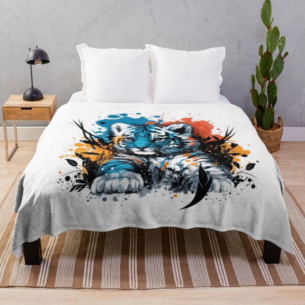 Item preview, cups, bags, bedspreads, and t-shirts with a design of a baby tiger designed and sold by relso.