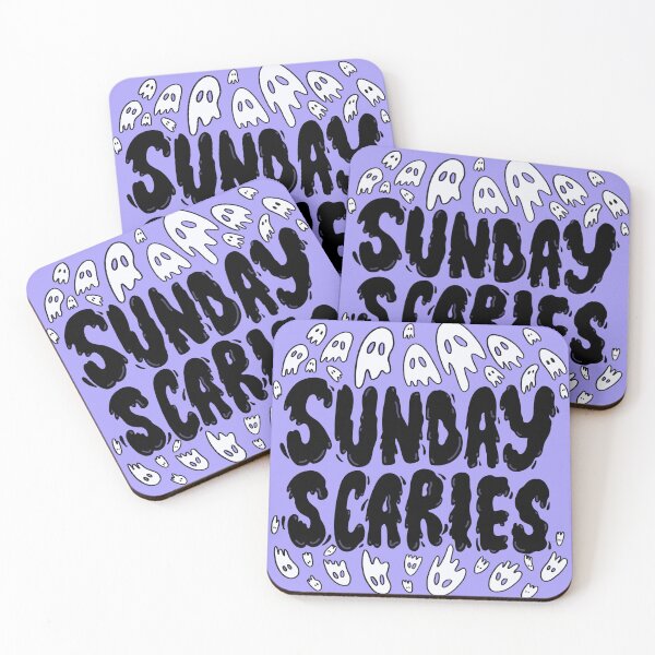 Item preview, Purple Sunday Scaries Ghosts designed and sold by DesignByLeesh.