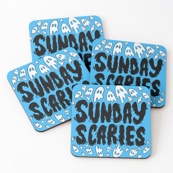 Item preview, Blue Sunday Scaries Ghosts designed and sold by DesignByLeesh.