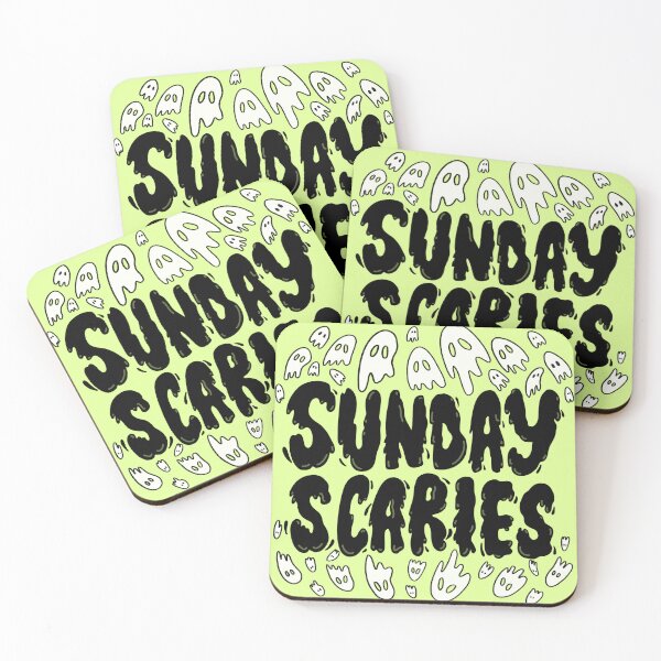 Item preview, Lime Green Sunday Scaries Ghosts designed and sold by DesignByLeesh.