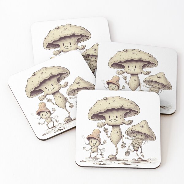 Item preview, Happy Vintage Mushroom Family designed and sold by keenaesthetic.