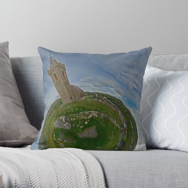 Glencolmcille Church - Sky Out Throw Pillow