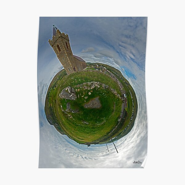 Glencolmcille Church - Sky Out Poster