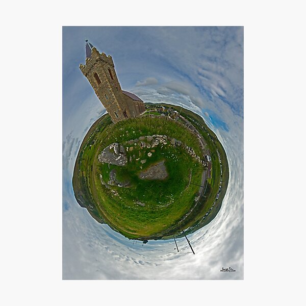 Glencolmcille Church - Sky Out Photographic Print