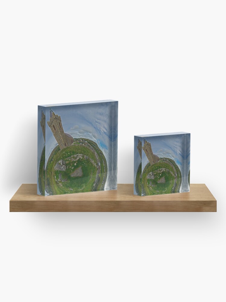 Alternate view of Glencolmcille Church - Sky Out Acrylic Block