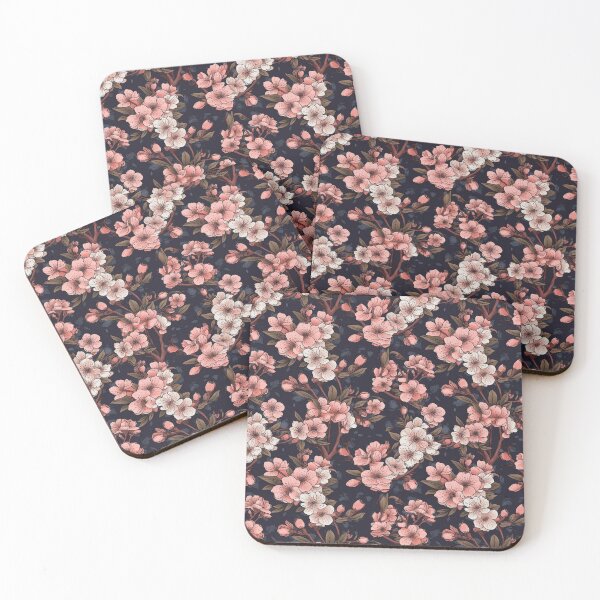 Item preview, Japanese Pink and White Cherry Blossoms Sakura Pattern  designed and sold by StudioTokyo.