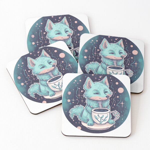 Item preview, Cosmic cute little wolf Sticker designed and sold by edendeladiosa.