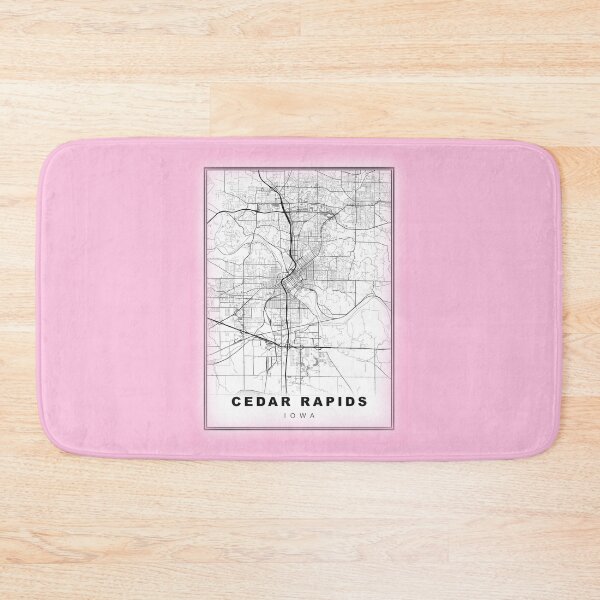 Item preview, Minimalist Pastel Pink Cedar Rapids Map designed and sold by Tamas Das.