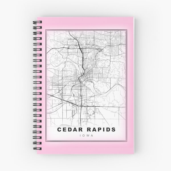 Item preview, Minimalist Pastel Pink Cedar Rapids Map designed and sold by Tamas Das.