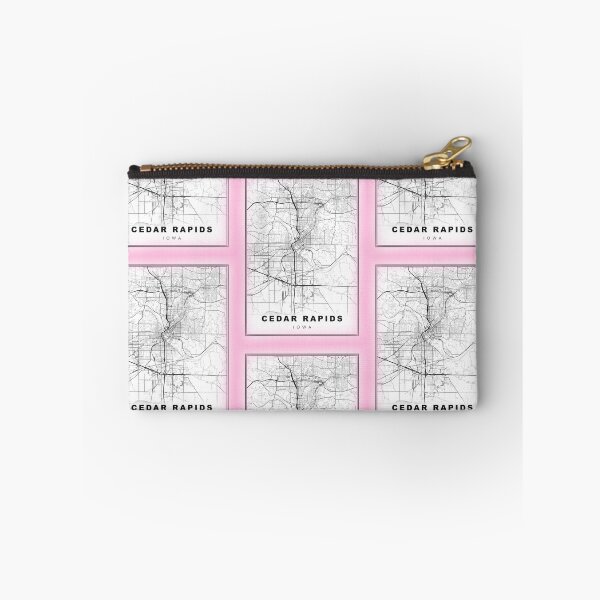 Item preview, Minimalist Pastel Pink Cedar Rapids Map designed and sold by Tamas Das.