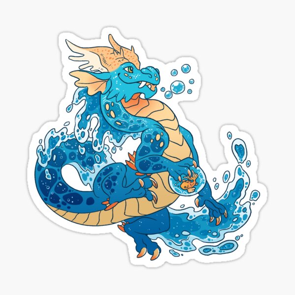 Water Noodle Dragon Sticker