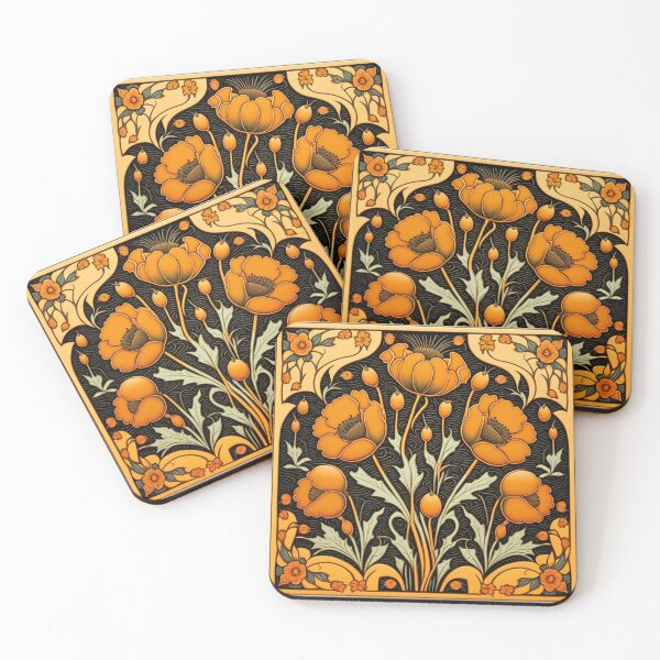 Item preview, Super bloom of orange poppies designed and sold by Designsderemi.