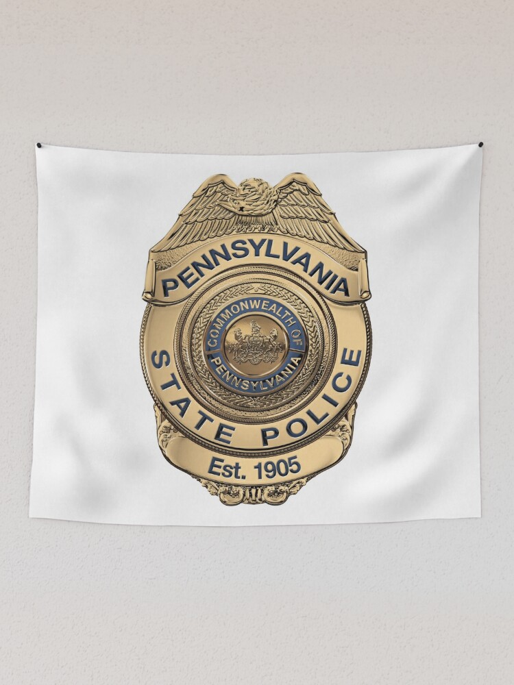 Pennsylvania State Police - PSP Badge over White Leather Greeting Card for  Sale by Serge Averbukh