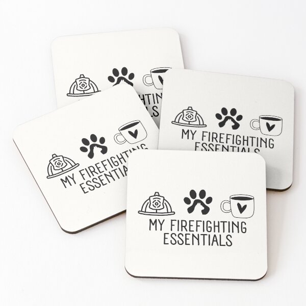 Item preview, My Firefighting Essentials - Coffee Cats and Heroism  designed and sold by TrippyHistory.