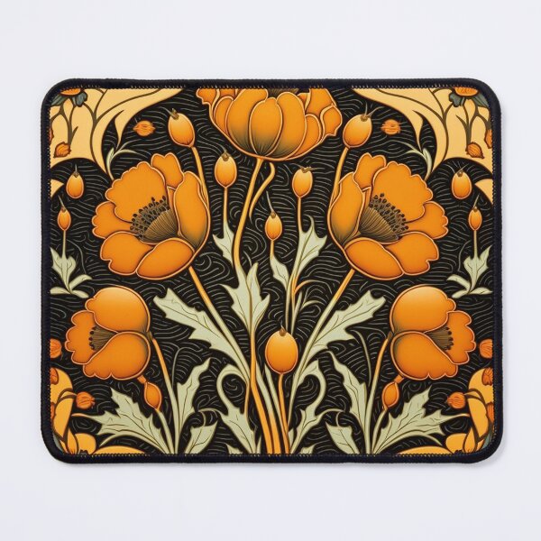 Item preview, Super bloom of orange poppies designed and sold by The Retro Stop.