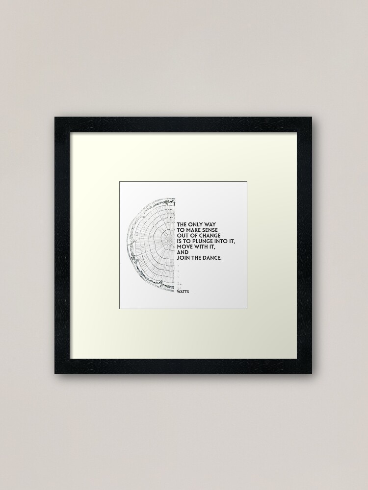 Alternate view of Alan Watts - Join the dance quote Framed Art Print