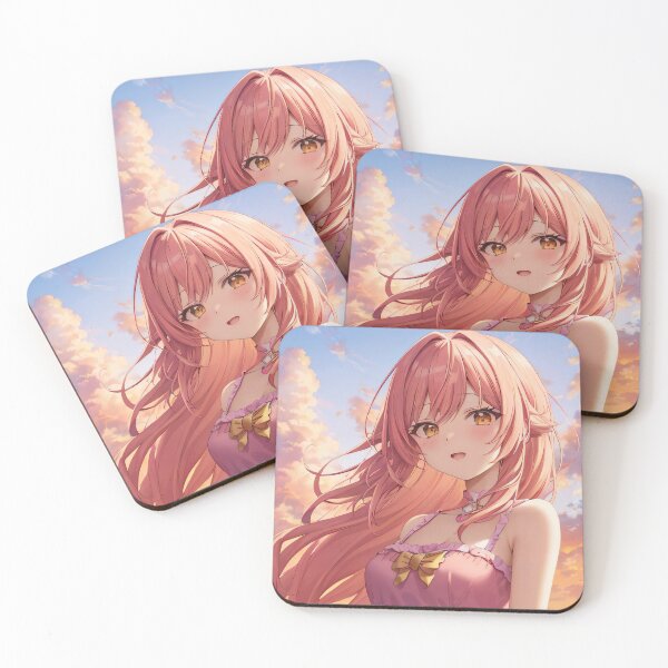 Item preview, Cute anime girl at sunset designed and sold by OneAndOnlyNova.