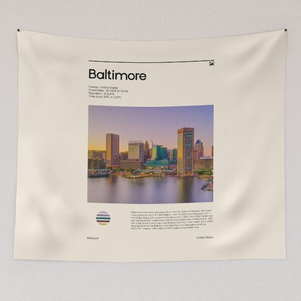 Item preview, Baltimore (Travel poster) designed and sold by RabbitK.