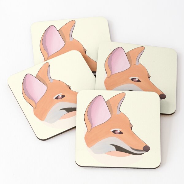 Item preview, fox profile with background | Cute fox with background | Kawaii fox | Red fox profile designed and sold by LufikamiDesign.