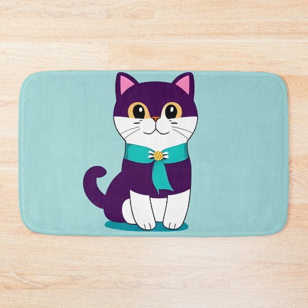 Item preview, Cute cat with teal support ribbon  designed and sold by Lady-Frost.
