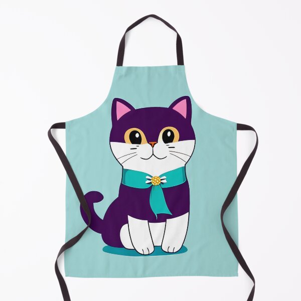 Item preview, Cute cat with teal support ribbon designed and sold by Lady-Frost.