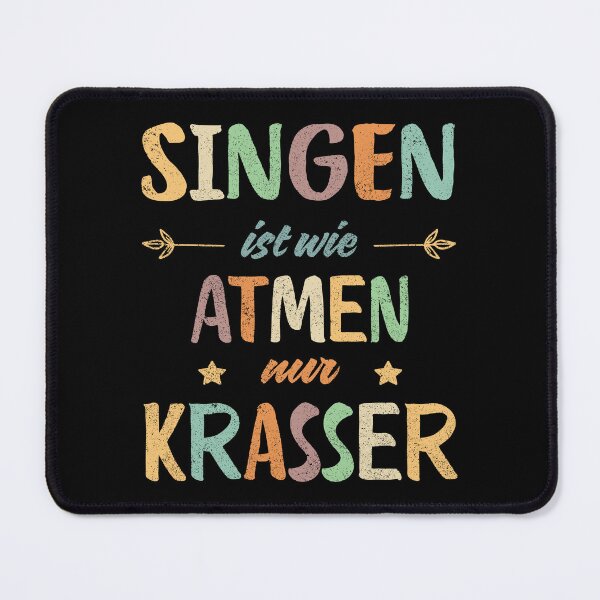 Artikelvorschau, Singen ist wie Atmen nur krasser Retro entworfen und verkauft von Line2Rhyme.