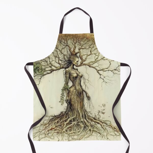 Item preview, Sepia Tree Goddess Series, Dryad, Neutral, Restful, Right-facing. v2 designed and sold by Emberoot.