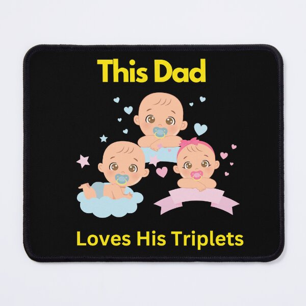 Item preview, This dad loves his triplets  designed and sold by Echo Aesthetics.