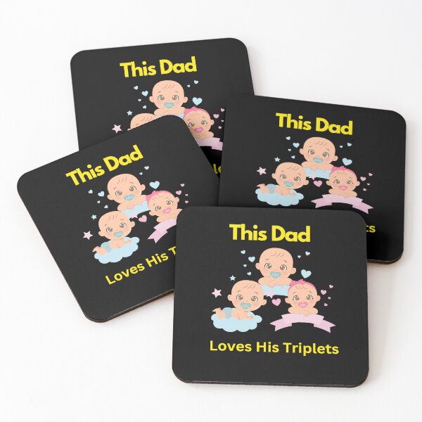 Item preview, This dad loves his triplets  designed and sold by Echo Aesthetics.