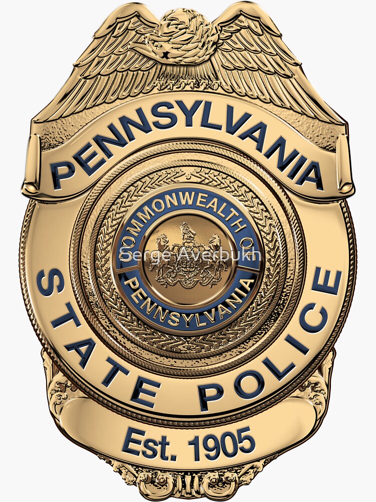 "Pennsylvania State Police - PSP Badge over Blue Velvet ...