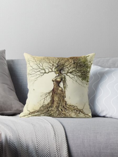 Vista previa del artículo con la obra «Sepia Tree Goddess Series, Dryad, Neutral, Enfocado, Orientado a la izquierda. v1», diseñado y vendido por Emberoot.