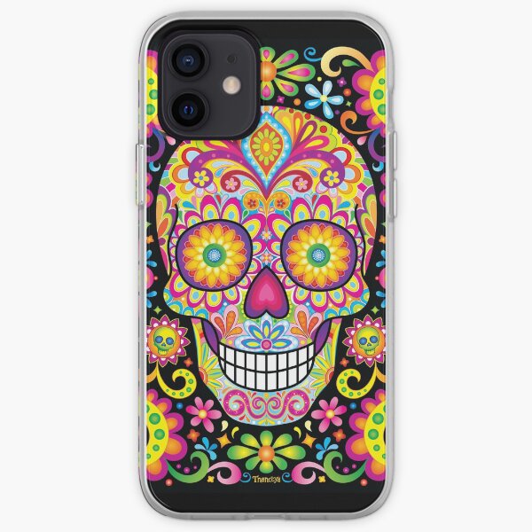 Sugar Skull Day of the Dead Art (Spark) iPhone Soft Case
