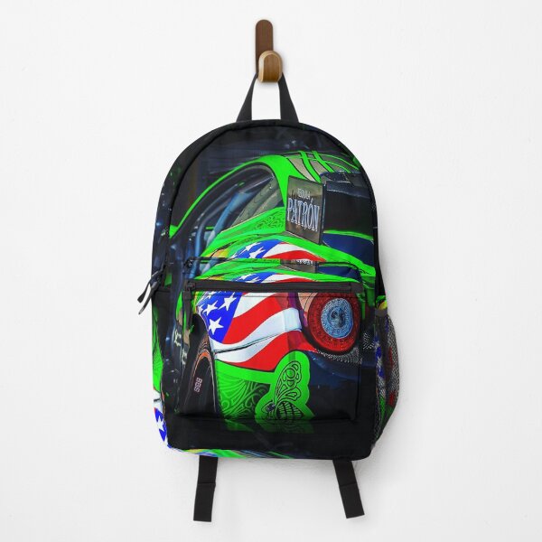 Item preview, Ferrari race car, green and American flag designed and sold by germaineburnet.