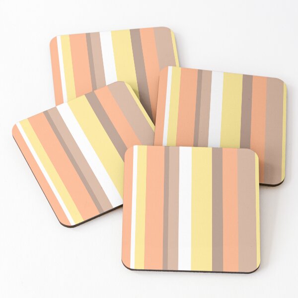 Item preview, Vertical stripes - salmon and warm gray designed and sold by LaBelleMaison.