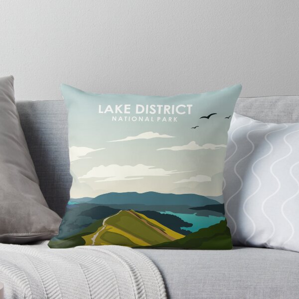 Item preview, Lake District National Park Vintage Minimal Trave Poster designed and sold by Stadify.