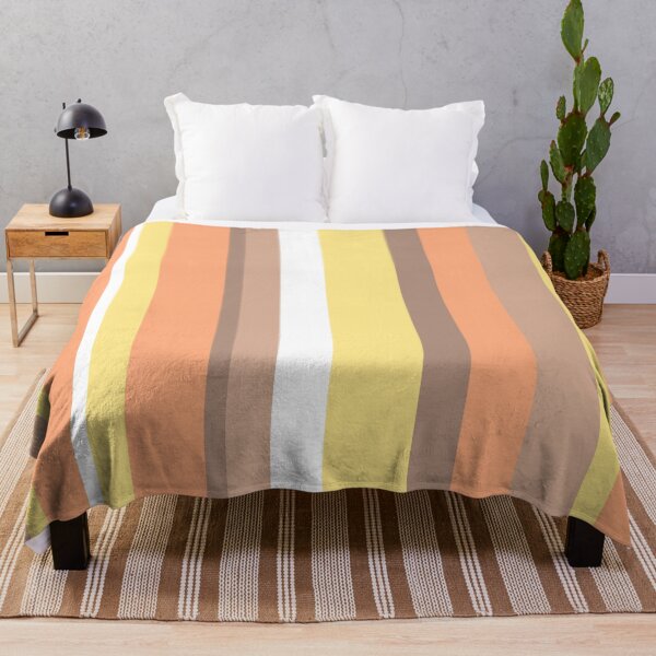 Item preview, Vertical stripes - salmon and warm gray designed and sold by LaBelleMaison.
