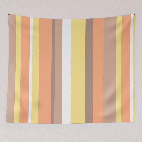 Item preview, Vertical stripes - salmon and warm gray designed and sold by LaBelleMaison.
