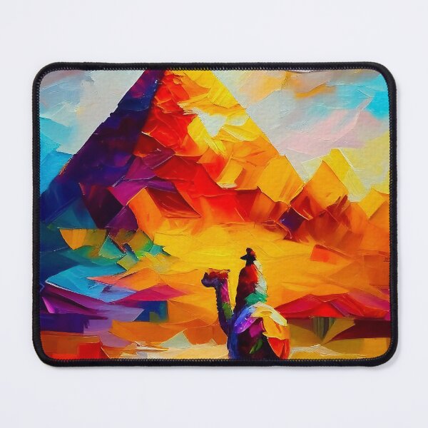 Artikelvorschau, Giza Pyramid Landscape | Palette Knife Oil Digital Painting entworfen und verkauft von VividViews.