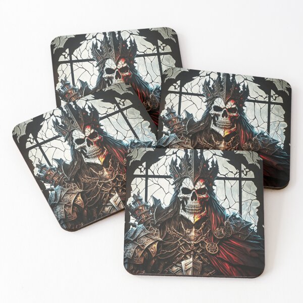Item preview, Diablo Skeleton King Leoric Stained Glass designed and sold by Nightarcade.