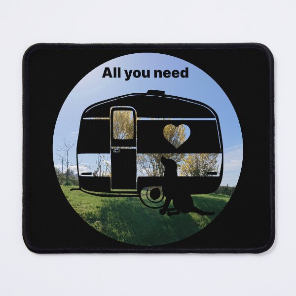Item preview, ALL YOU NEED HEART DOG CARAVAN RHYL designed and sold by Marni Scofidio Desi9ns.