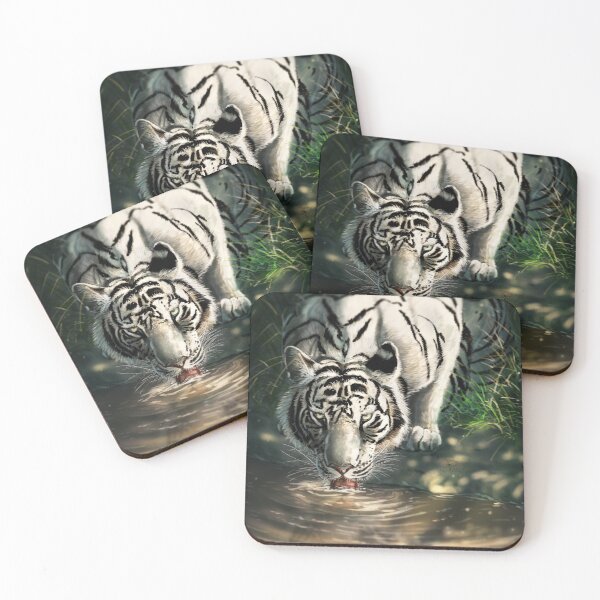 Item preview, Thirst-quenching White Tiger designed and sold by alandodrawing.