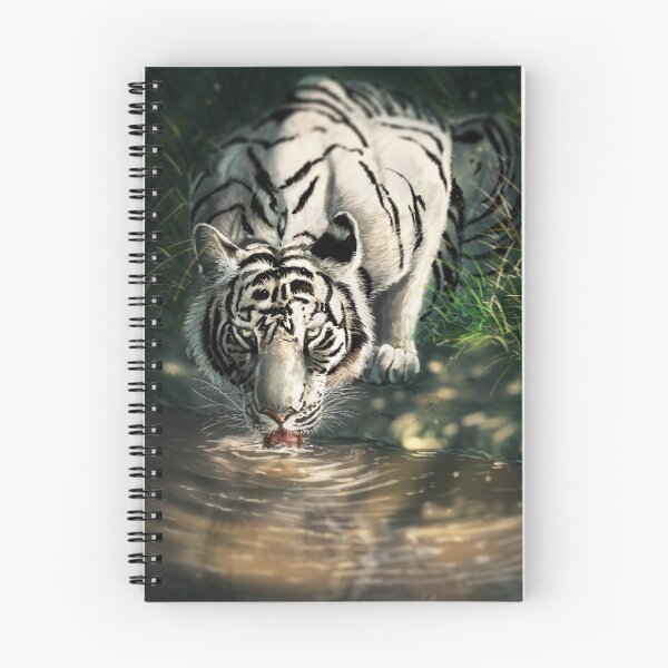 Item preview, Thirst-quenching White Tiger designed and sold by alandodrawing.