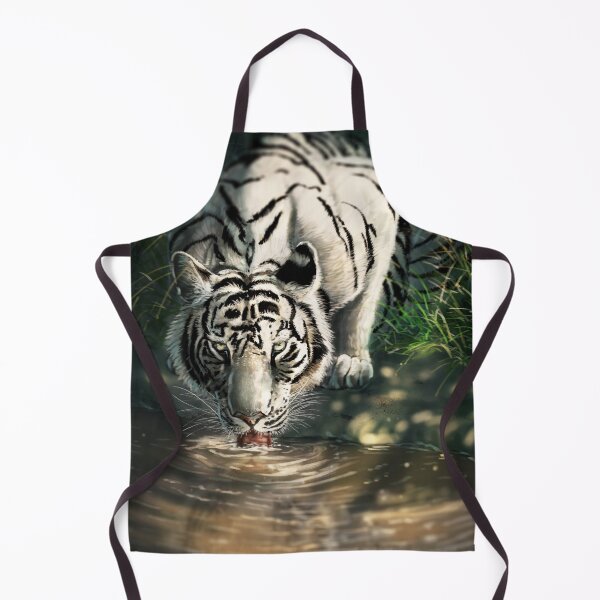Item preview, Thirst-quenching White Tiger designed and sold by alandodrawing.