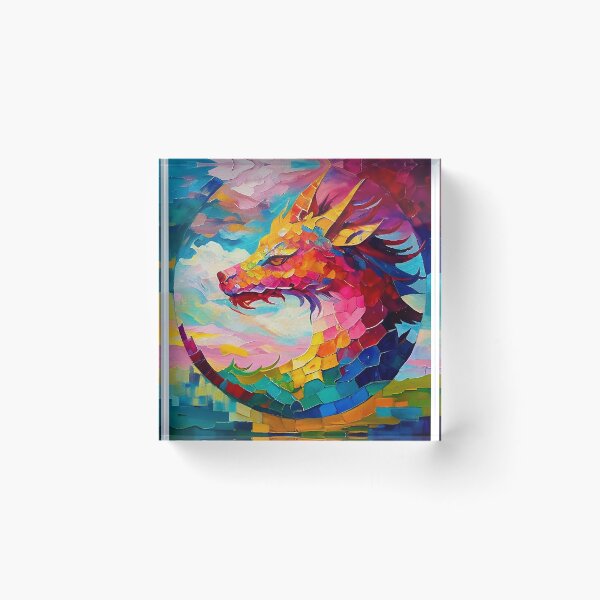 Artikelvorschau, Dragon Abstract Art | Palette Knife Oil Digital Painting entworfen und verkauft von VividViews.