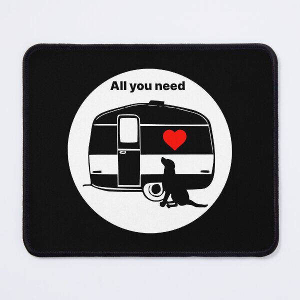 Item preview, ALL YOU NEED HEART DOG CARAVAN WHITE designed and sold by Marni Scofidio Desi9ns.