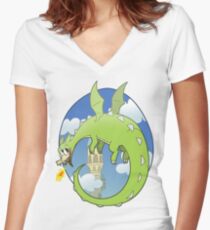 Camiseta entallada de cuello en V Matchstick severo